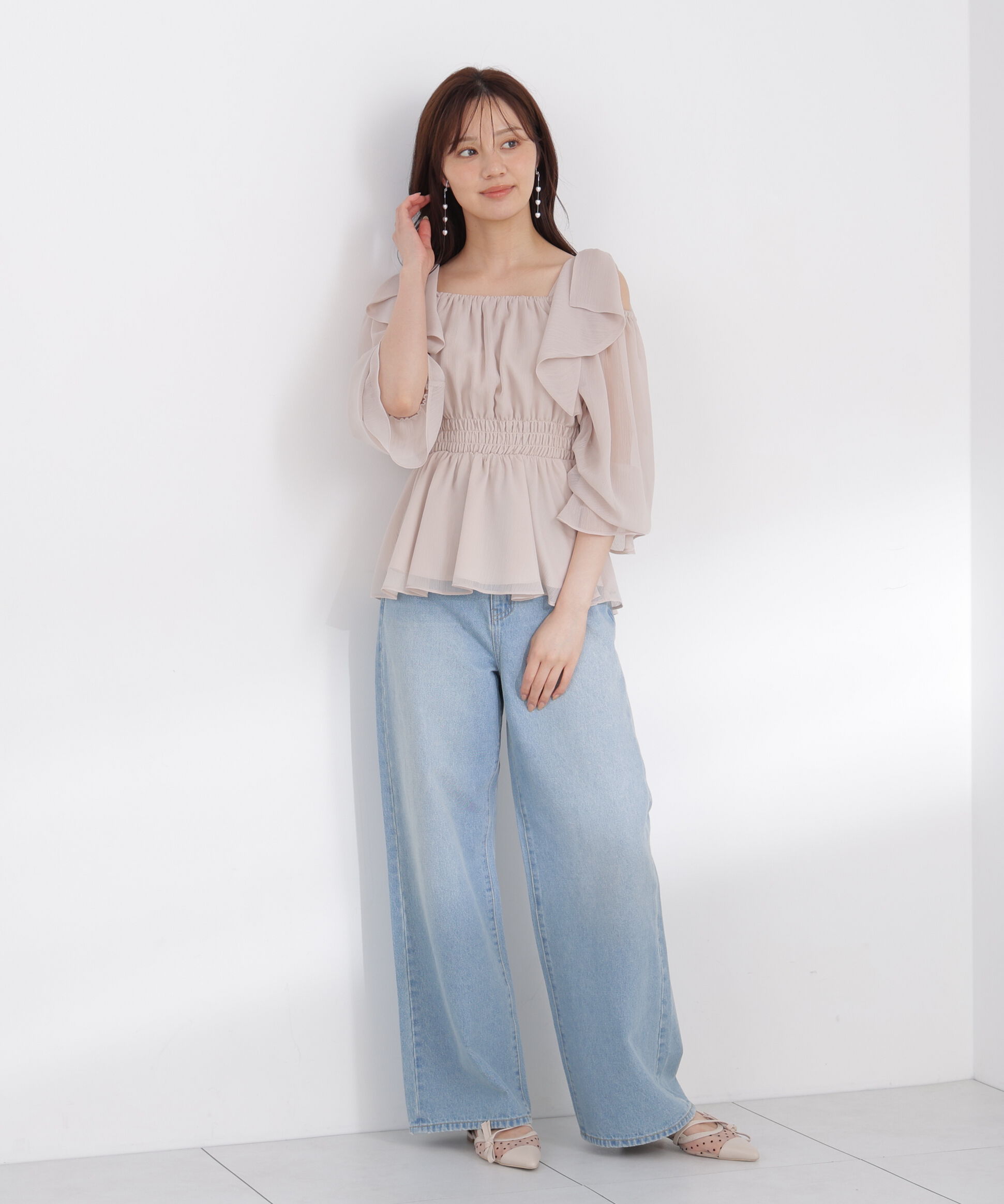 PROPORTION BODY DRESSING「ショルダーリボンブラウス」|シャツ・ブラウス|