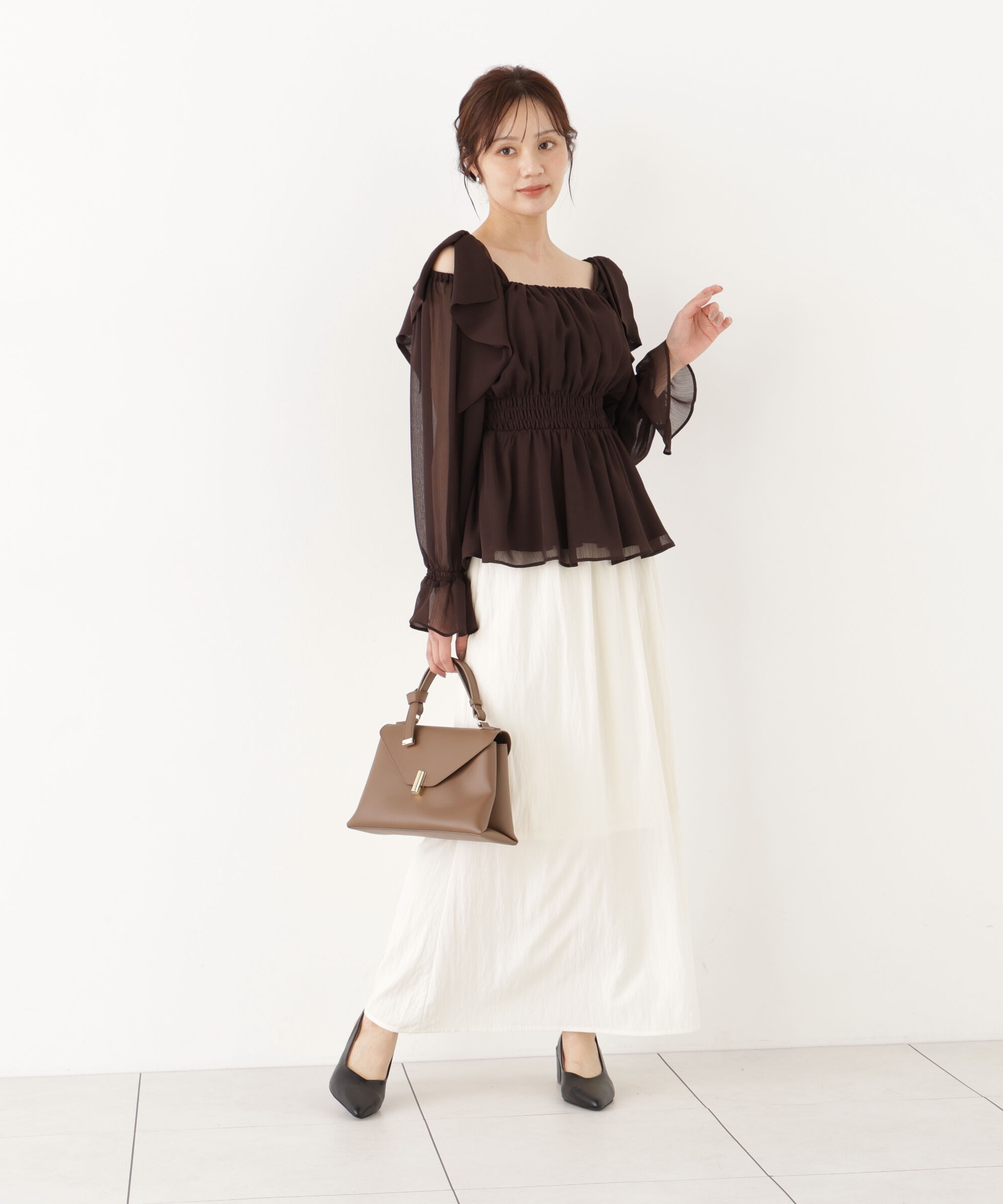 PROPORTION BODY DRESSING「ショルダーリボンブラウス」|シャツ・ブラウス|