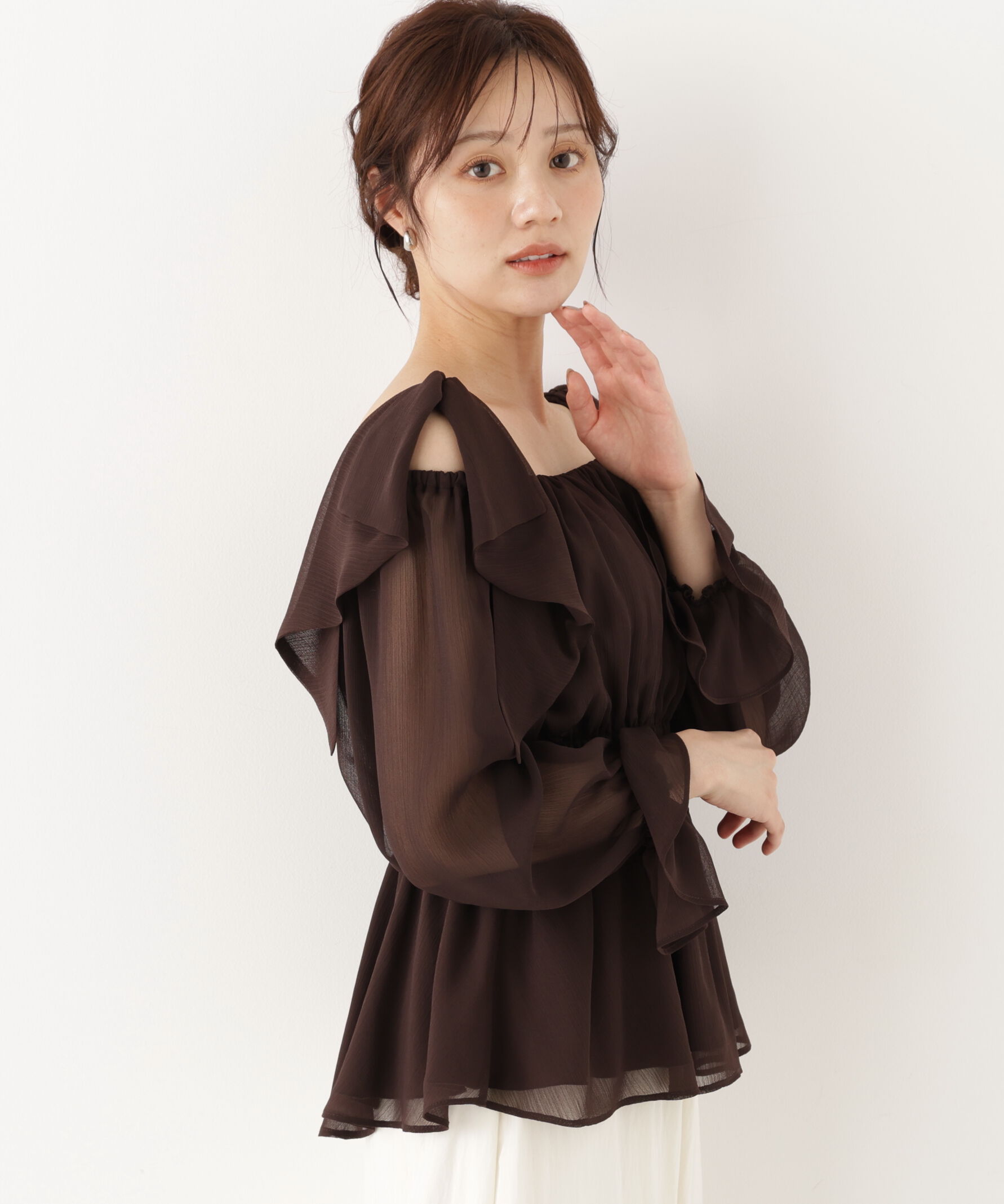 PROPORTION BODY DRESSING「ショルダーリボンブラウス」|シャツ・ブラウス|