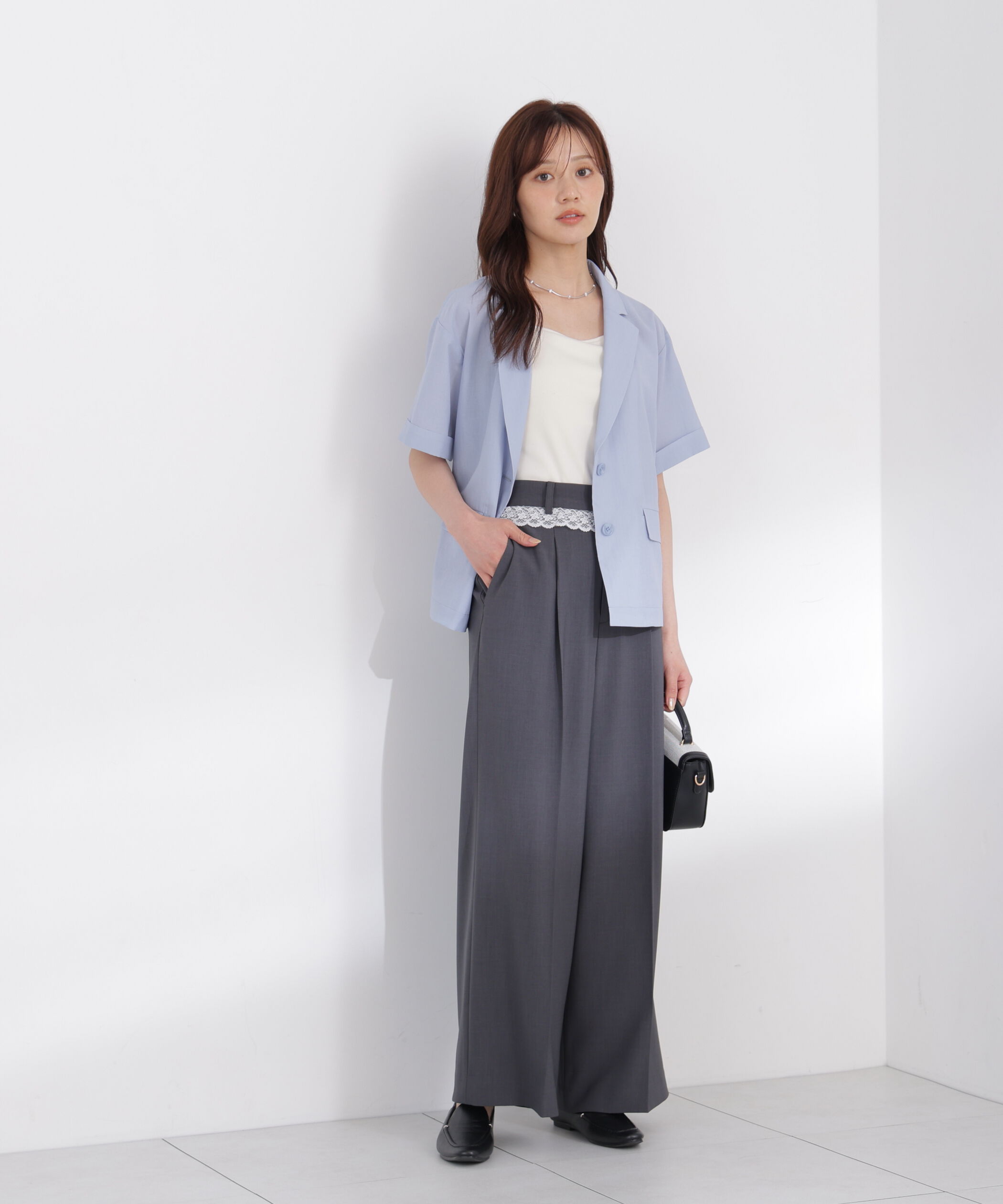 PROPORTION BODY DRESSING「＜a/mie＞ウエストレースワイドパンツ」|その他|