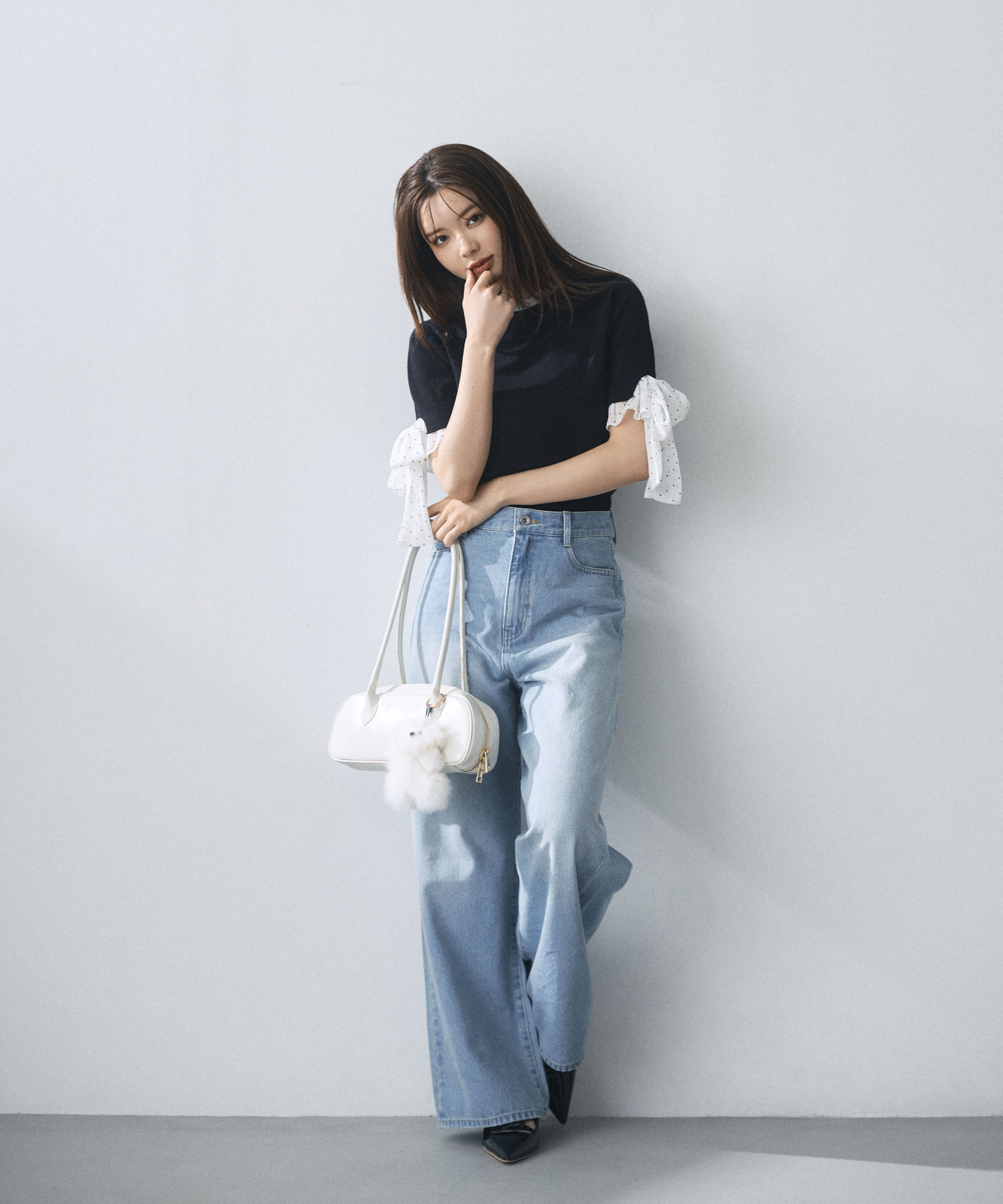 PROPORTION BODY DRESSING「＜a/mie＞レースハイウエストワイドデニムパンツ」|その他|