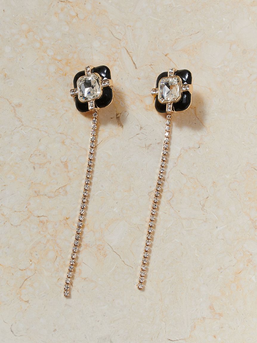 SNIDEL「ヴィンテージライクモチーフピアス」|ピアス|BLK