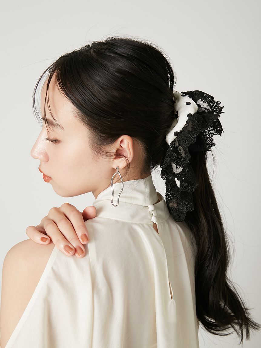 FRAY I.D「レーストリムアソートスクエアシュシュ」|ヘアバンド|