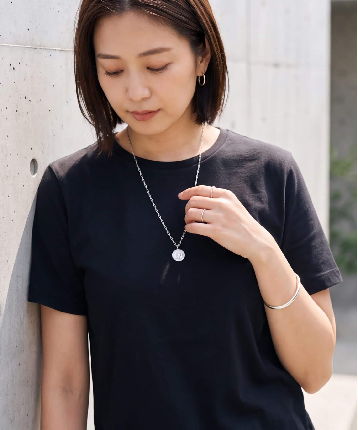 STYLE DELI「60cmチェーンコインパーツネックレス」|ネックレス|