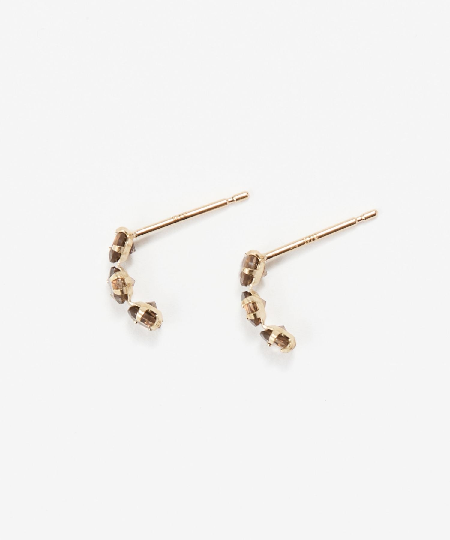 JUPITER「【K10】天然石フープピアス スモーキークォーツ」|ピアス|