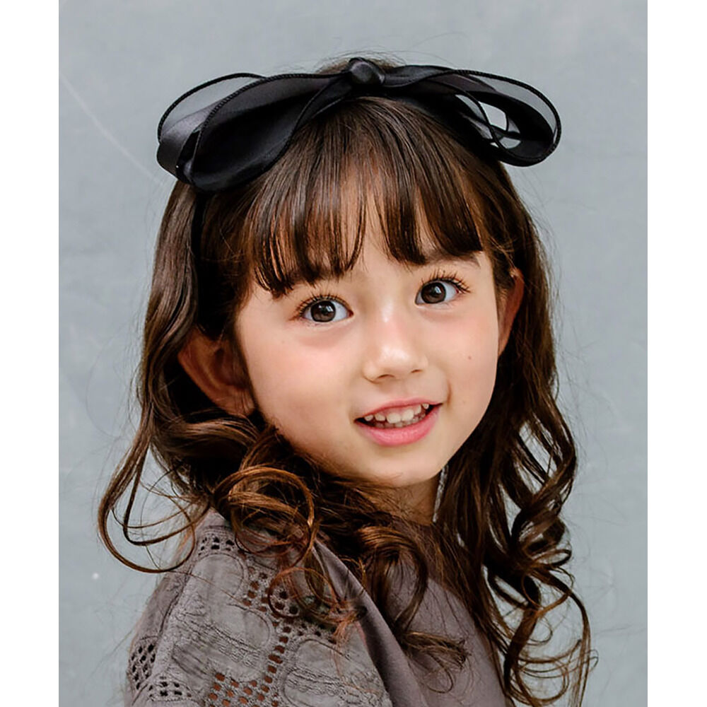 BACKYARD FAMILY「リボン カチューシャ キッズ 通販 Rora ローラ シエル 髪飾り 髪留め 髪どめ」|カチューシャ|ブラック1