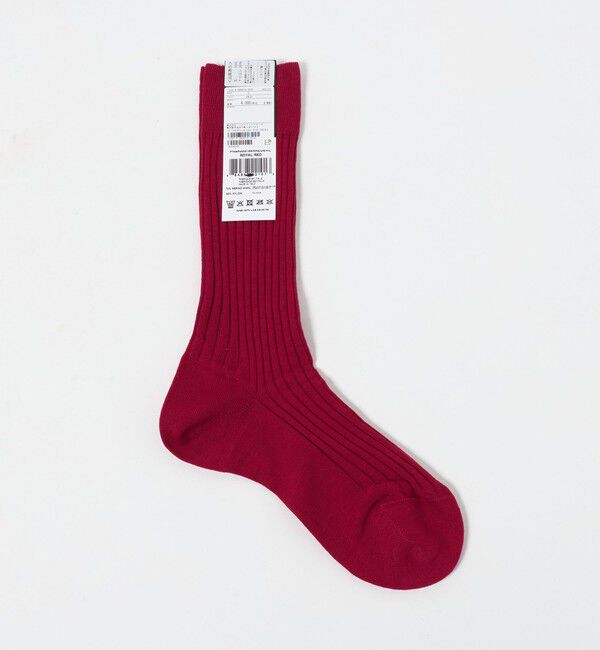 UNITED ARROWS「＜Pantherella＞カラー リブソックス」|ソックス|RED