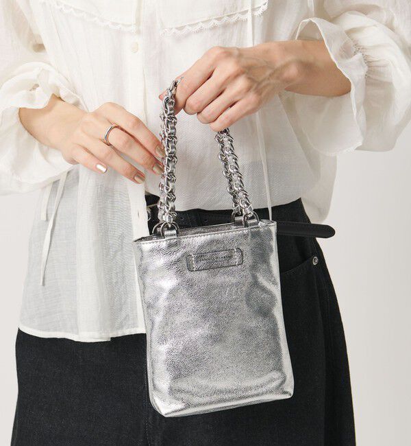 UNITED ARROWS「＜GIANNI CHIARINI＞CAMILLA MTL バッグ」|ハンドバッグ|SILVER