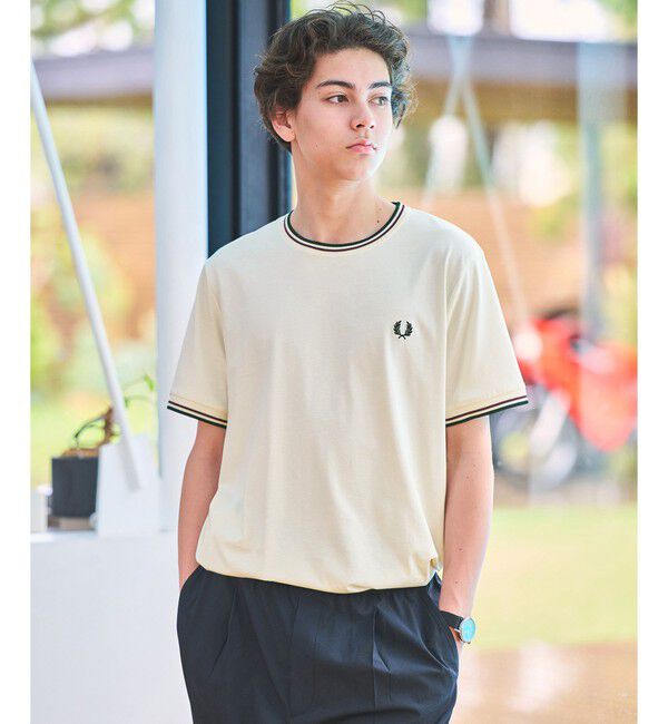 UNITED ARROWS green label relaxing「＜FRED PERRY＞ツインティップ Tシャツ」|Tシャツ・カットソー|OFF WHITE