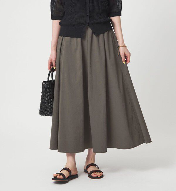 UNITED ARROWS green label relaxing「WONDER CLOTH ボリューム スカート マシンウォッシャブル ストレッチ 接触冷感 吸水速乾」|フレア|