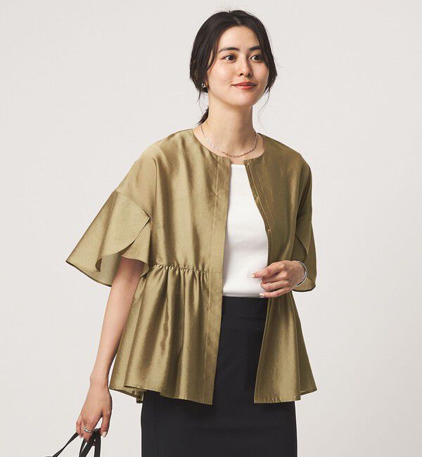UNITED ARROWS green label relaxing「［size SHORTあり］ブライトシアー ショートスリーブ ジャケット」|ノーカラージャケット|
