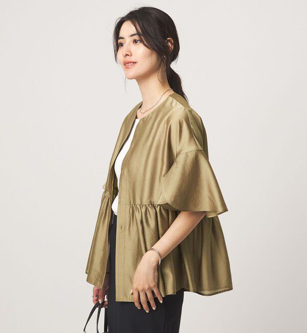 UNITED ARROWS green label relaxing「［size SHORTあり］ブライトシアー ショートスリーブ ジャケット」|ノーカラージャケット|