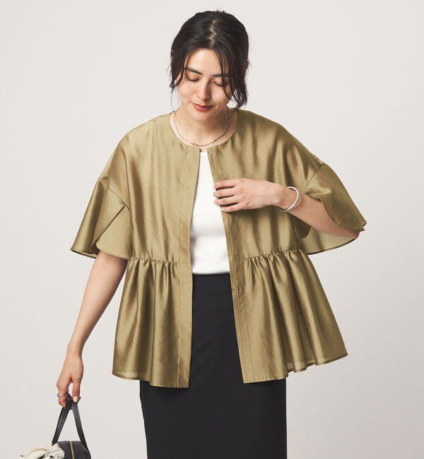 UNITED ARROWS green label relaxing「［size SHORTあり］ブライトシアー ショートスリーブ ジャケット」|ノーカラージャケット|