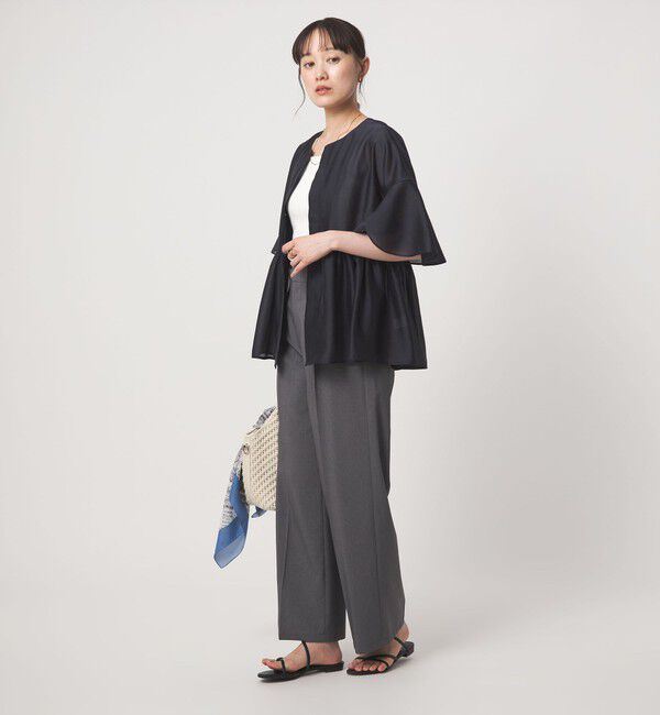 UNITED ARROWS green label relaxing「［size SHORTあり］ブライトシアー ショートスリーブ ジャケット」|ノーカラージャケット|