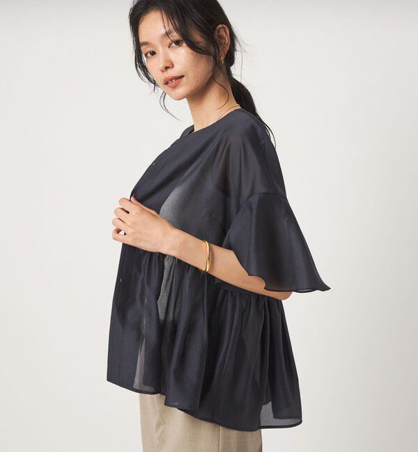 UNITED ARROWS green label relaxing「［size SHORTあり］ブライトシアー ショートスリーブ ジャケット」|ノーカラージャケット|