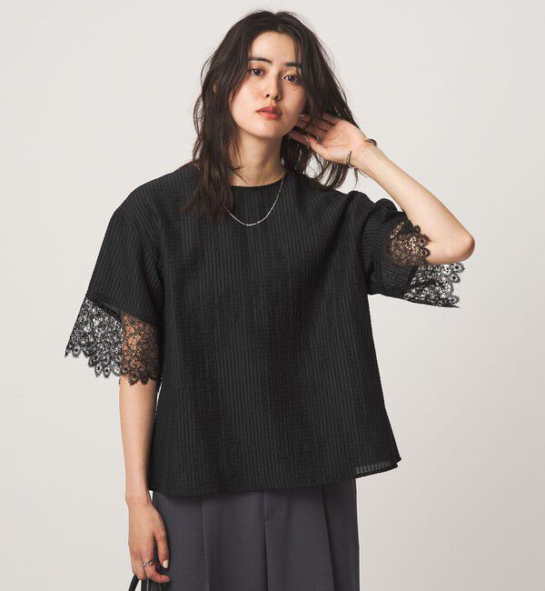 UNITED ARROWS green label relaxing「シアー チェック ブラウス」|シャツ・ブラウス|