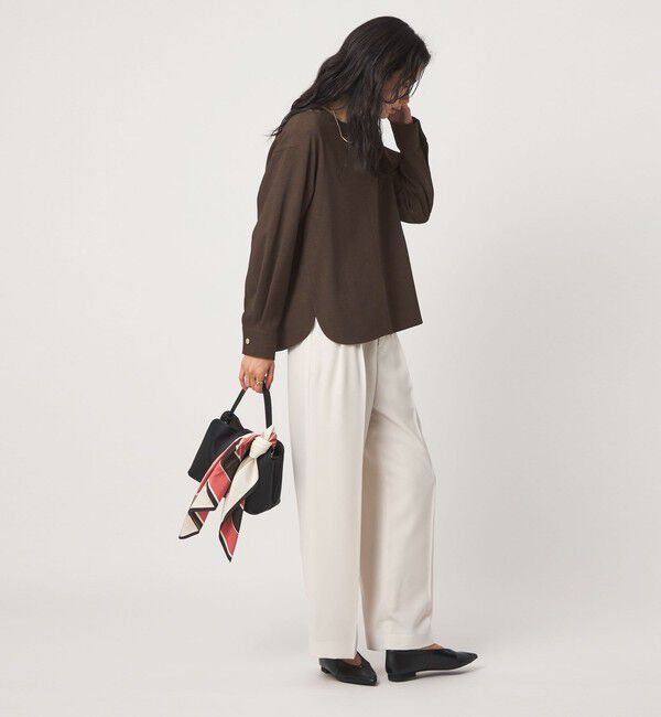 UNITED ARROWS green label relaxing「fleurie(フルリー) バック ボタン プルオーバー ブラウス」|シャツ・ブラウス|