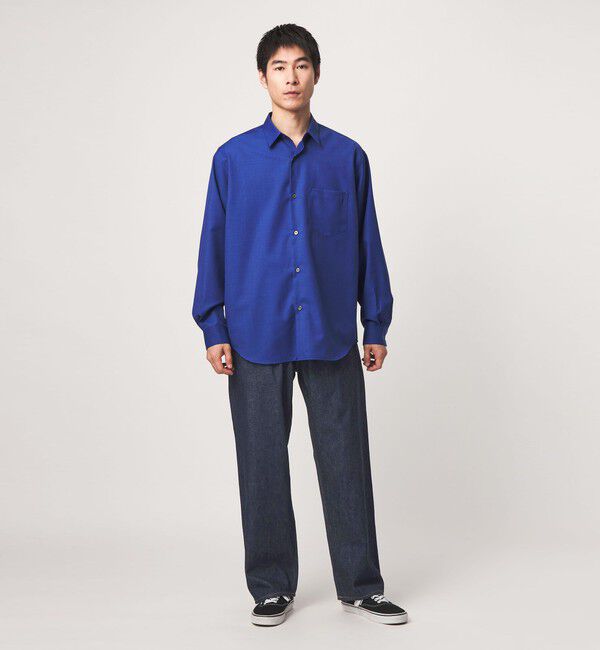 UNITED ARROWS green label relaxing「FINE BASIC スライバー デニム ワイド パンツ」|デニム|