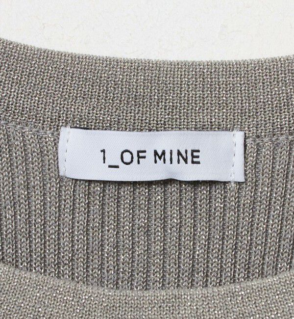 UNITED ARROWS green label relaxing「＜1_OF MINE＞ラメ リブ クルーネック ロングスリーブ プルオーバー ニット」|ニット・セーター|