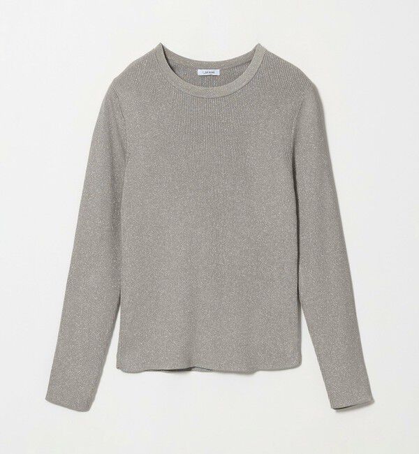 UNITED ARROWS green label relaxing「＜1_OF MINE＞ラメ リブ クルーネック ロングスリーブ プルオーバー ニット」|ニット・セーター|