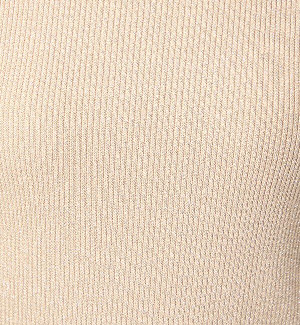 UNITED ARROWS green label relaxing「＜1_OF MINE＞ラメ リブ クルーネック ロングスリーブ プルオーバー ニット」|ニット・セーター|