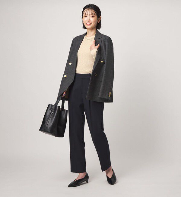 UNITED ARROWS green label relaxing「＜1_OF MINE＞ラメ リブ クルーネック ロングスリーブ プルオーバー ニット」|ニット・セーター|