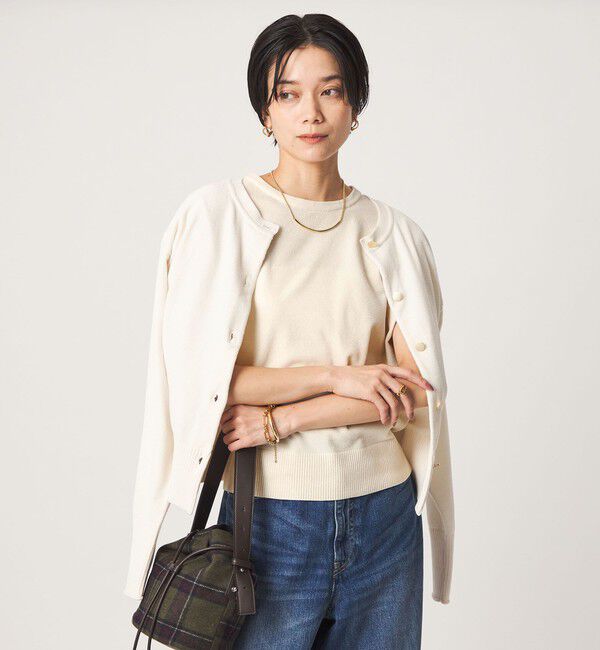 UNITED ARROWS green label relaxing「モール フレンチスリーブ プルオーバー ニット ウォッシャブル」|ニット・セーター|