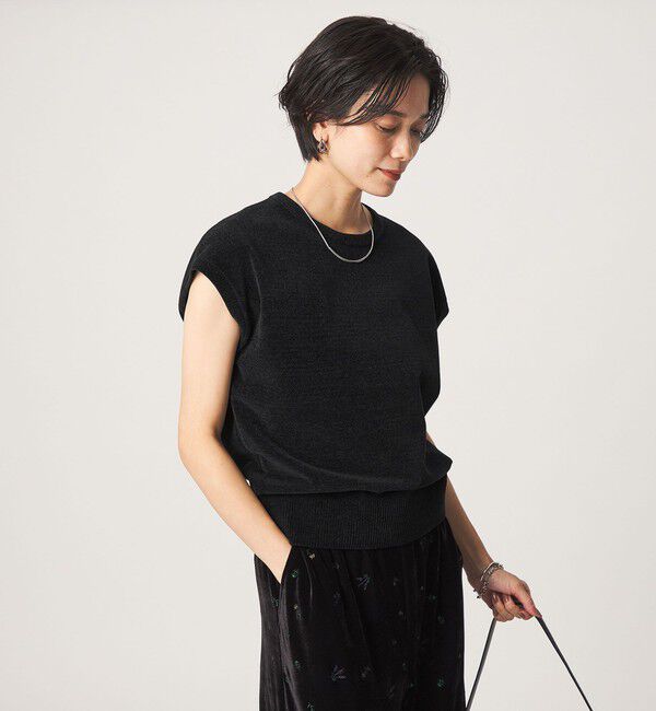 UNITED ARROWS green label relaxing「モール フレンチスリーブ プルオーバー ニット ウォッシャブル」|ニット・セーター|