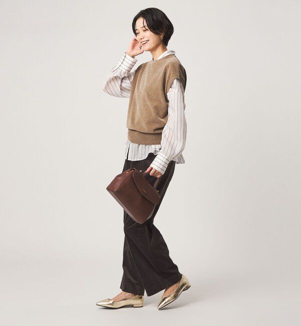 UNITED ARROWS green label relaxing「モール フレンチスリーブ プルオーバー ニット ウォッシャブル」|ニット・セーター|