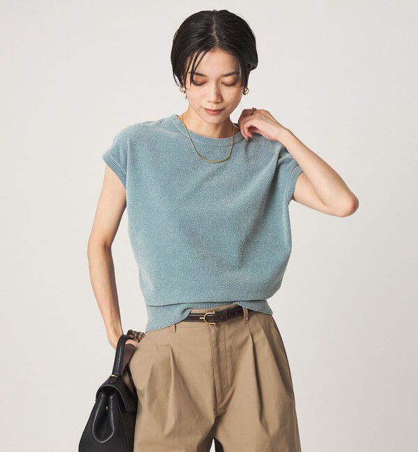UNITED ARROWS green label relaxing「モール フレンチスリーブ プルオーバー ニット ウォッシャブル」|ニット・セーター|