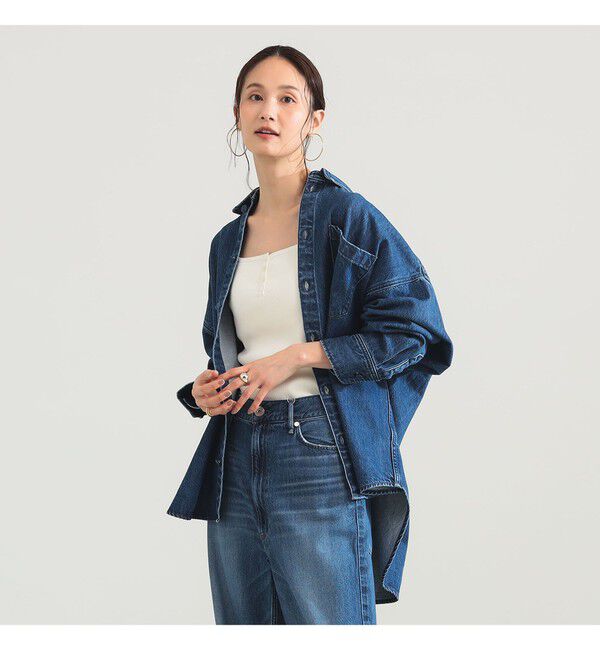 Demi-Luxe BEAMS 「【別注】upper hights / THE MORGAN デニムシャツ」|シャツ・ブラウス|別注FEATHER_LAKEBLUE