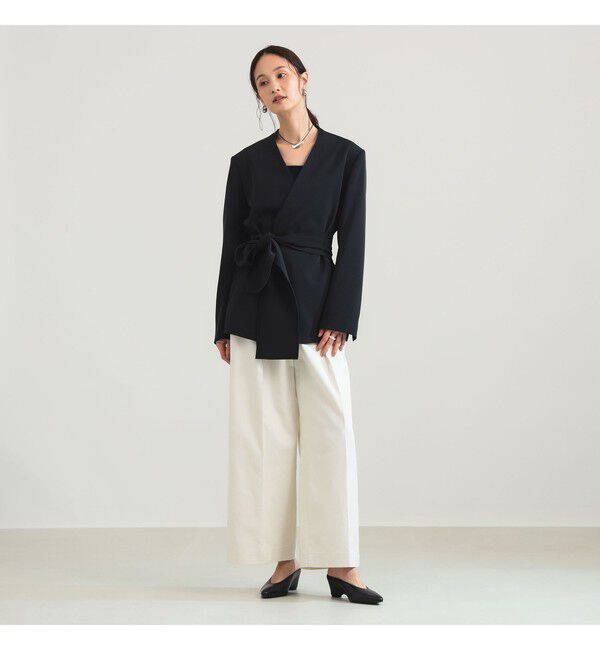 Demi-Luxe BEAMS 「ドライカルゼ ベルテッド ジャケット」|ダッフルコート|