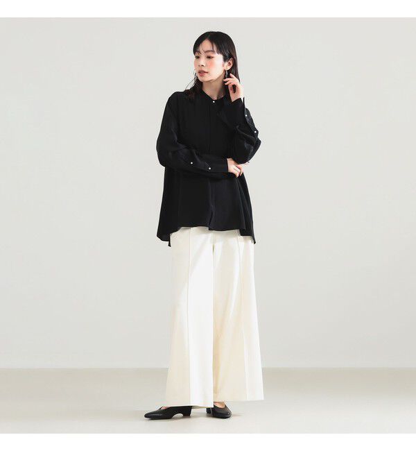 Demi-Luxe BEAMS 「シルク スタンドカラー ブラウス」|シャツ・ブラウス|