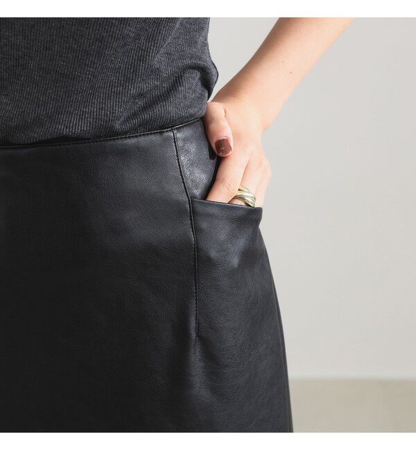 Demi-Luxe BEAMS 「【CLASSY.10月号掲載】AK+1 / フェイクレザー スカート」|スカート|