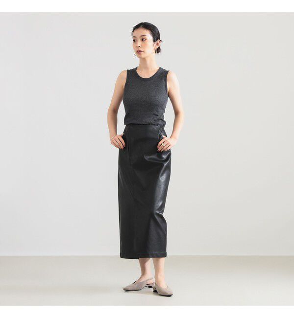 Demi-Luxe BEAMS 「【CLASSY.10月号掲載】AK+1 / フェイクレザー スカート」|スカート|