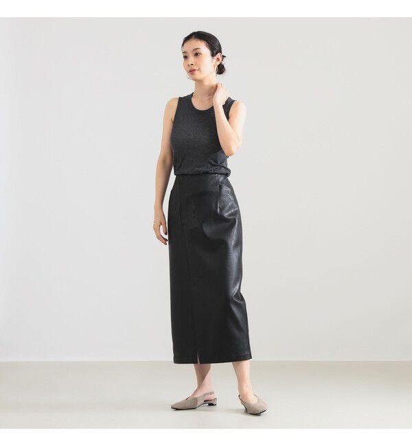 Demi-Luxe BEAMS 「【CLASSY.10月号掲載】AK+1 / フェイクレザー スカート」|スカート|