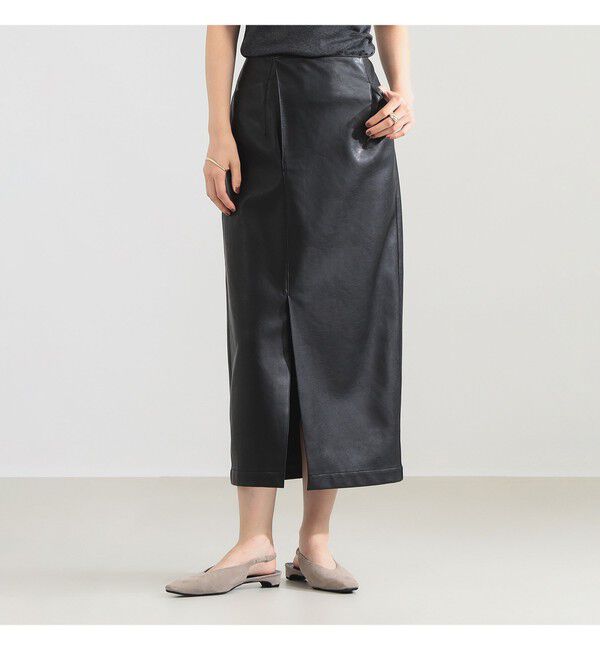 Demi-Luxe BEAMS 「【CLASSY.10月号掲載】AK+1 / フェイクレザー スカート」|スカート|
