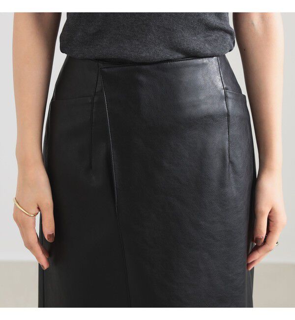 Demi-Luxe BEAMS 「【CLASSY.10月号掲載】AK+1 / フェイクレザー スカート」|スカート|