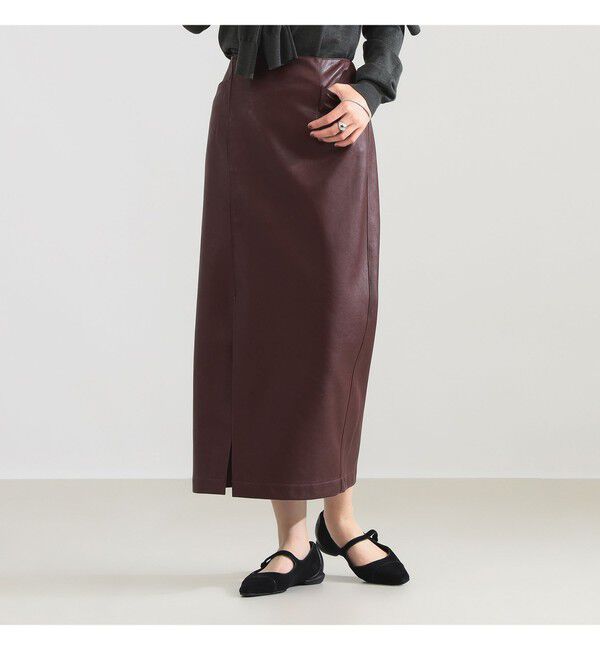 Demi-Luxe BEAMS 「【CLASSY.10月号掲載】AK+1 / フェイクレザー スカート」|スカート|
