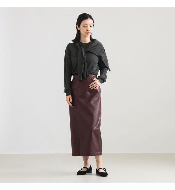 Demi-Luxe BEAMS 「【CLASSY.10月号掲載】AK+1 / フェイクレザー スカート」|スカート|
