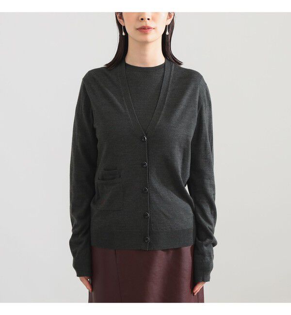 Demi-Luxe BEAMS 「AK+1 / 16ゲージ Vネック カーディガン」|ニット・セーター|