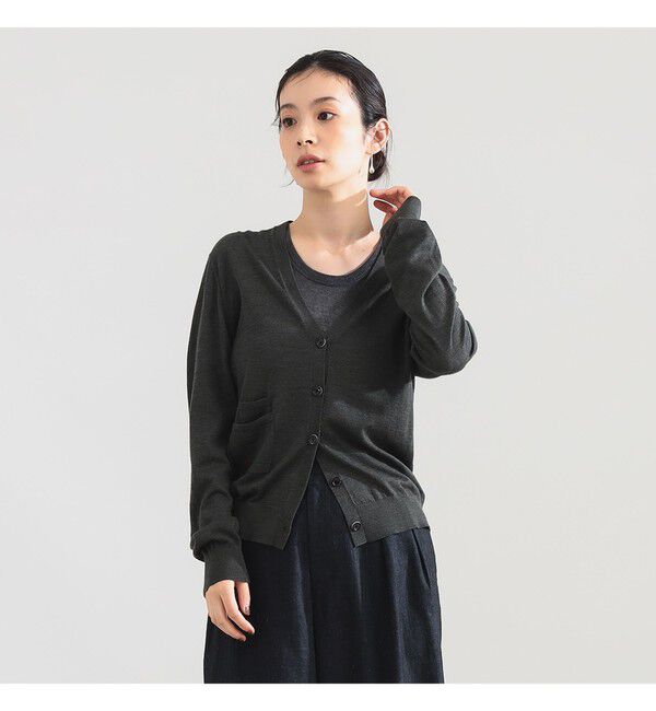 Demi-Luxe BEAMS 「AK+1 / 16ゲージ Vネック カーディガン」|ニット・セーター|
