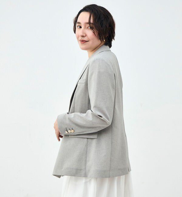 NOLLEY'S sophi「《セットアップ対応》ウォッシャブルブリーザブルシャンブレーダブルジャケット」|テーラードジャケット|