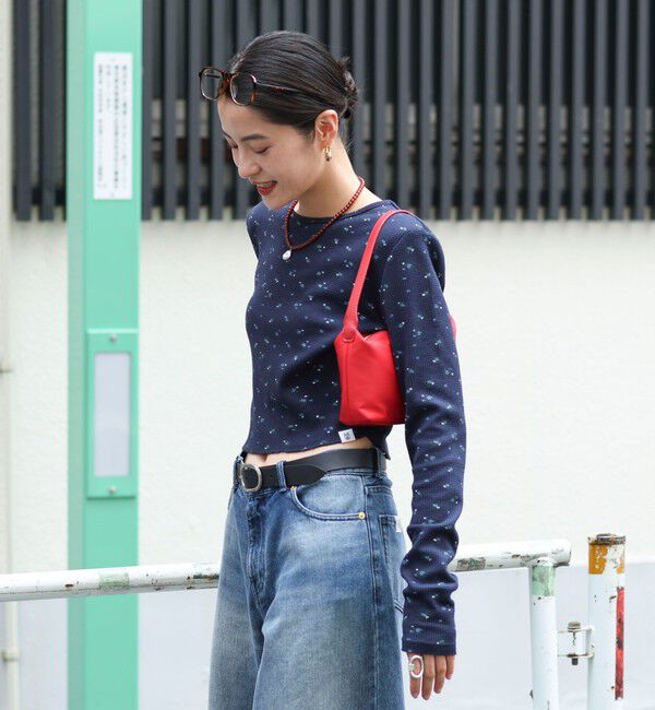 MAQWEL「【MAQWEL/マクウェル】Flower Waffleショルダーパッドプルオーバー」|Tシャツ・カットソー|