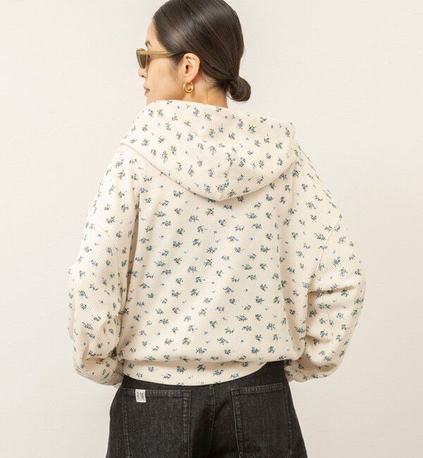 MAQWEL「【MAQWEL/マクウェル】Flower Waffleジップパーカー」|Tシャツ・カットソー|