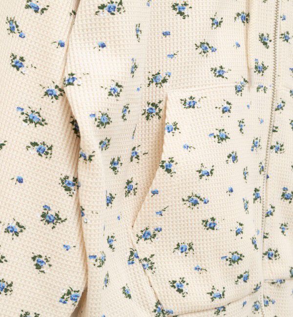 MAQWEL「【MAQWEL/マクウェル】Flower Waffleジップパーカー」|Tシャツ・カットソー|