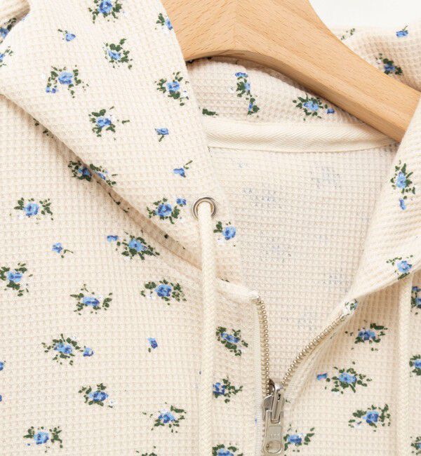MAQWEL「【MAQWEL/マクウェル】Flower Waffleジップパーカー」|Tシャツ・カットソー|