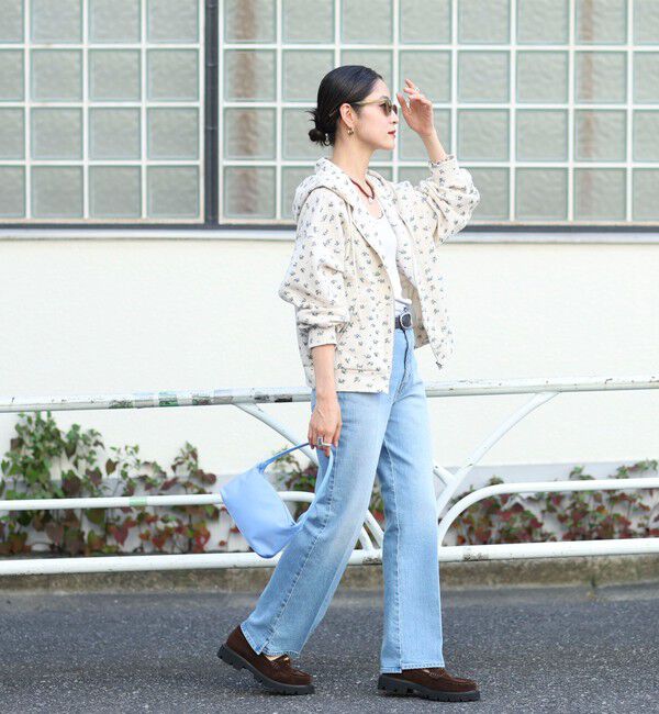 MAQWEL「【MAQWEL/マクウェル】Flower Waffleジップパーカー」|Tシャツ・カットソー|