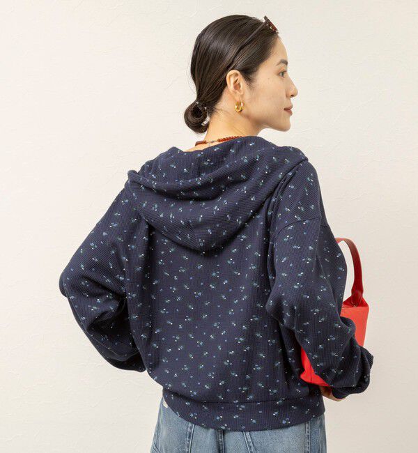 MAQWEL「【MAQWEL/マクウェル】Flower Waffleジップパーカー」|Tシャツ・カットソー|