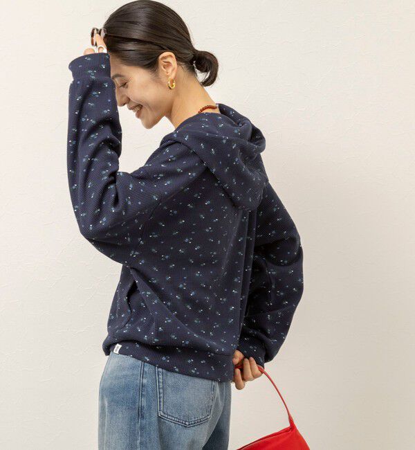 MAQWEL「【MAQWEL/マクウェル】Flower Waffleジップパーカー」|Tシャツ・カットソー|